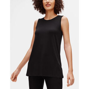 Eileen Fisher Lightweight Viscose Jersey Crew Neck Shell Sleeveless Top Size XL